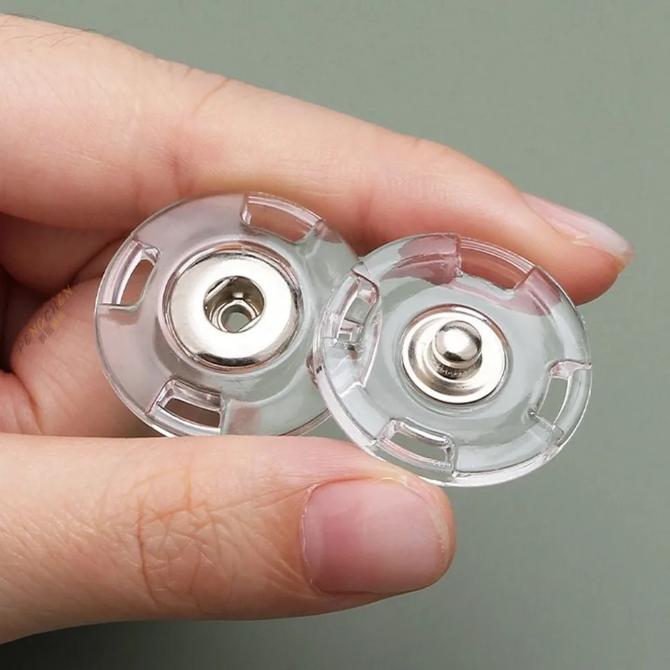 10ks na šitie príslušenstva akrylový upevňovač okrúhle neviditeľné stlačte Stud DIY Transparentné tlačidlo snímky