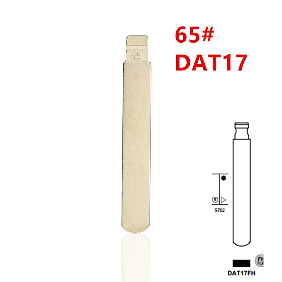 10ks nezostrihaný kovový kovový čepeľ 65# DAT17 DAT17FH pre Subaru pre KD KEYDIY Xhorse VVDI DIMOTES Universal No.65
