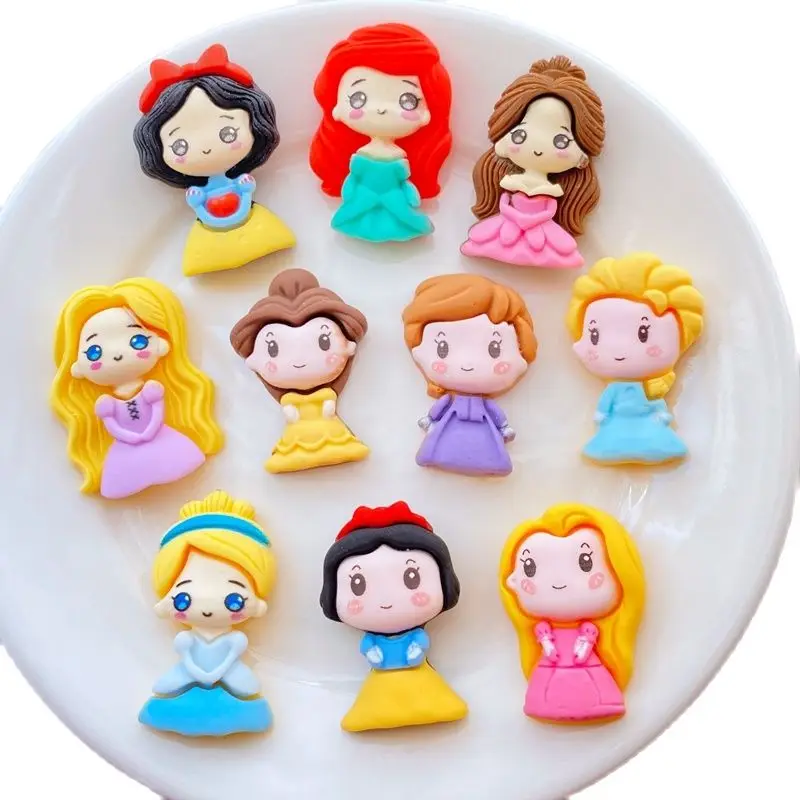 10ks Nové roztomilé mini princezné série živice Flatback Cabochon Ornament Šperky výroba doplnkov na vlasy