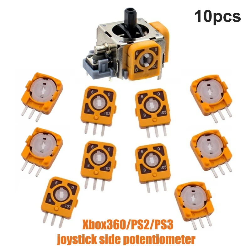 10ks Nový 3D analógový joystick Stick pre Xbox 360 Xbox360 pre rukoväť Ruck PS2 3D Joystick Side Potentiometer