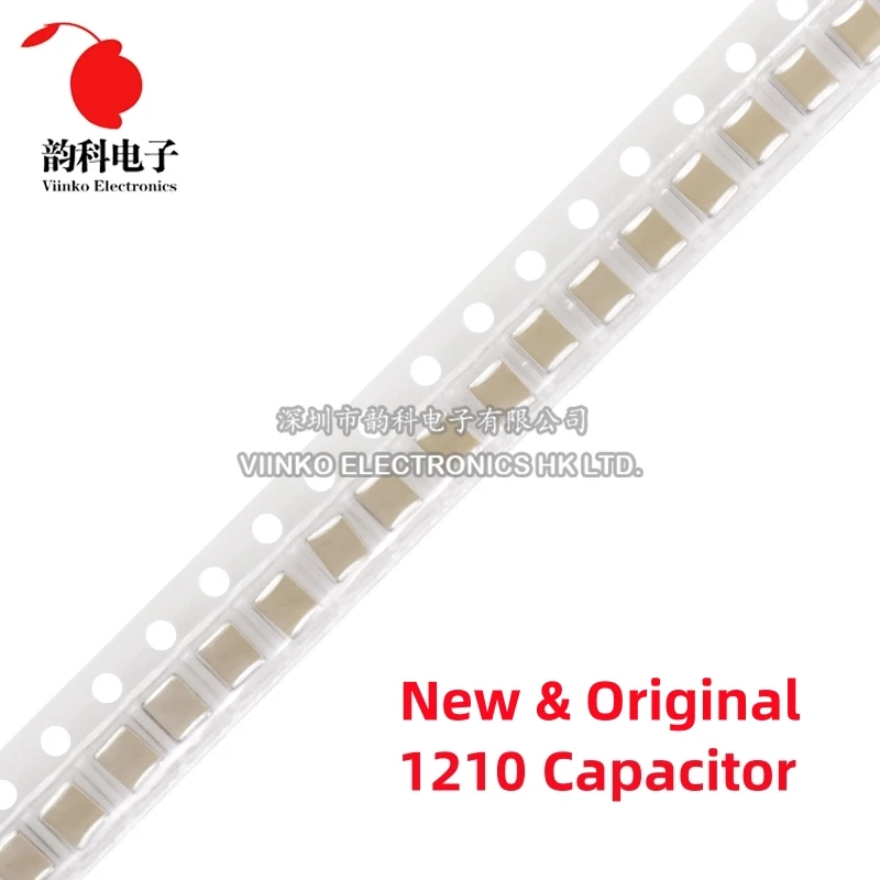 10ks Nový originálny 1210 1812 2220 SMD kondenzátor 0,1UF 0,47UF 1UF 2.2UF 4.7uf 10UF 47UF 100UF 50V 100V 100V 1KV 2KV Good Kvalita