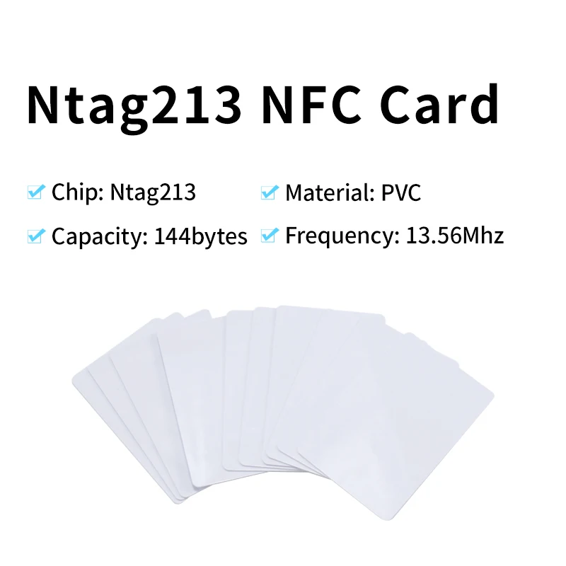 10ks NTAG 213 Karty 13,56MHz Hotelová karta NFC NTAG213 Karty prázdne karty NFC 144 BYTES Programovateľné NFC karty NFC