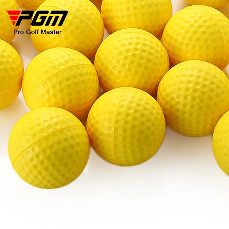 10ks pgm žlté golfové loptičky svetlo vnútorné alebo vonkajšie tréningové cvičenie golfová športová špongia elastická pu penová mäkké gule Q008