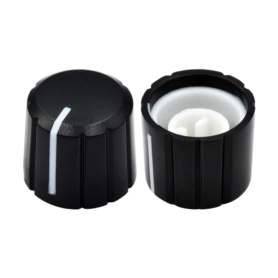 10ks plastový gombík 15*13,5 mm Potentiometer spínač spínača Koderový kryt polovičný hriadeľový otvor