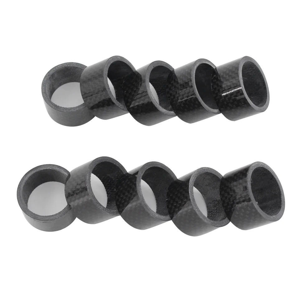 10ks plné kompletné uhlíkové vlákno headset podložky na horské bicykle Smel St pacers Road Road Bicycle diely 3K plné uhlíka 20 mm