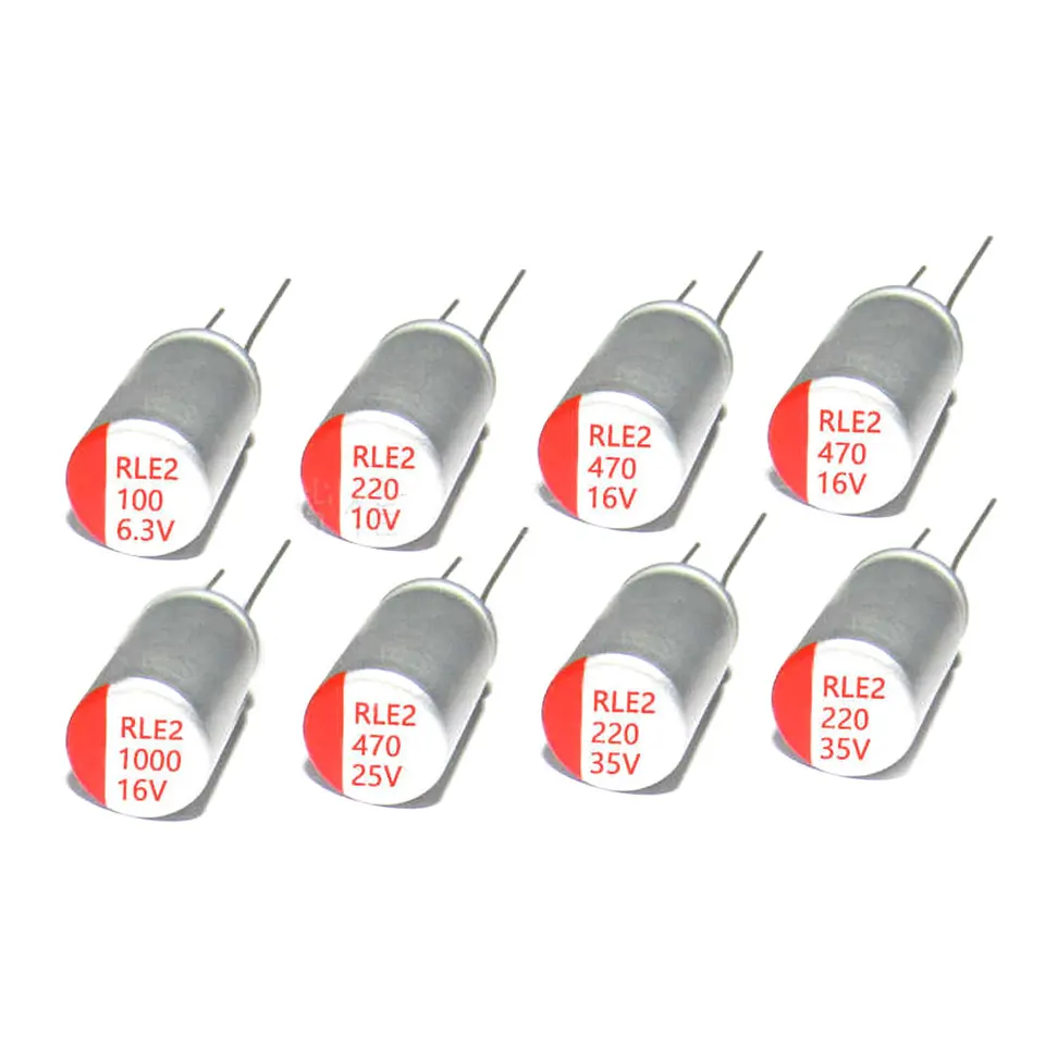 10ks Polymérny kondenzátor 6.3V 10V 16V 25V 35V 50V 100V 10UF 22UF 3UF 47UF 68UF 100UF 220UF 270UF 330UF 470UF 1000UF 2200UF
