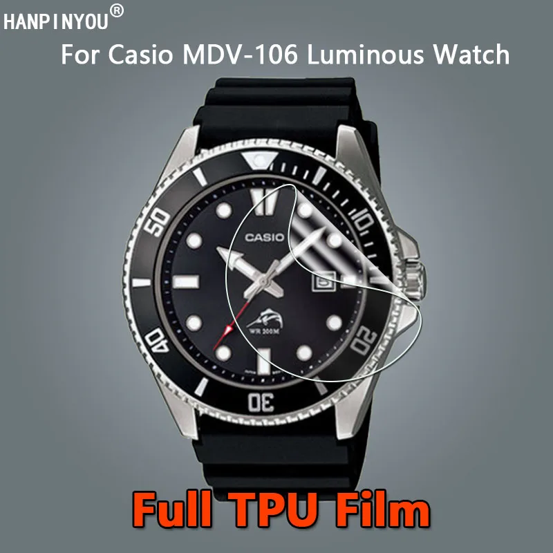 10ks pre Casio MDV -106 MDV106 Svetlá potápačská hodinky Ultra Clear Soft Soft TPU Hydrogel Film Chráni