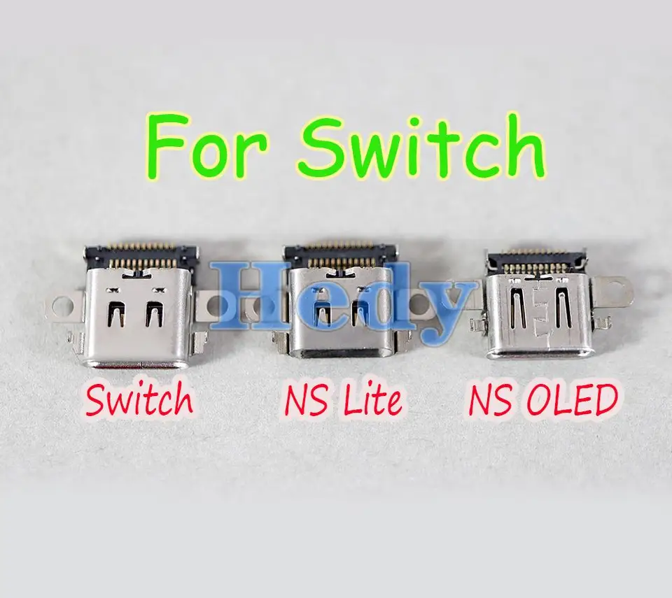 10ks pre NS Switch/OLED Original nabíjací port soket partice for nintendo prepínač Lite Console napájací konektor typu C soketový port