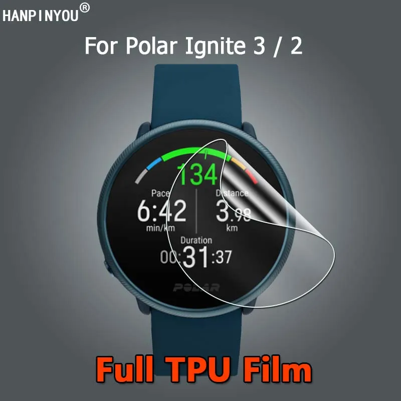 10ks pre Polar Ignite 3 2 Smart Watch Ultra Clear Slim Opraviteľná mäkká TPU Hydrogel Film Chráni