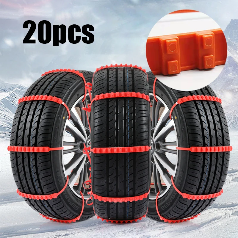 10ks proti šmykľavým snehovým reťazcom Car Winter Tire Wheels Chains Zimná vonkajšia snehová pneumatika Núdzové dvojité drážky proti skokom