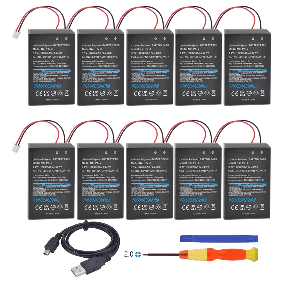 10ks PS3 Ovládač batérie Lip1359 Lip1859 Lip1427 PS3 Battery pre Sony PlayStation 3 DualShock 3 Ps3 Bluetooth Controller