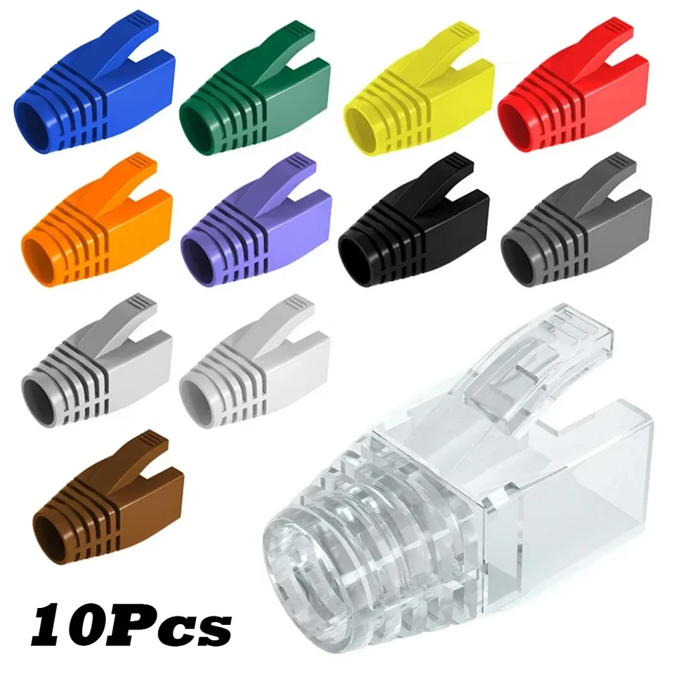10ks RJ45 CAPS CAT6A CAT7 RJ45 Sieťové káblové konektory CAP CAT 7