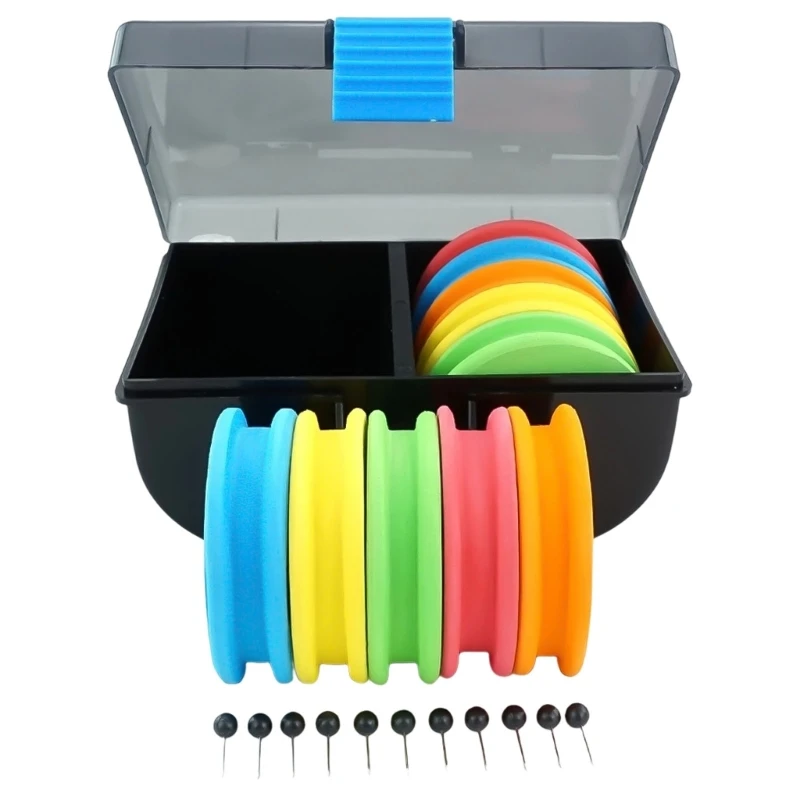 10ks rybárske súpravy Winders Line Leader Wire Board Hook Rigs Držiteľ penovej cievky R66E