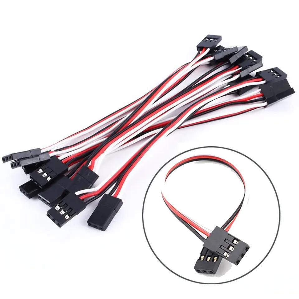 10ks Servo predlžovací kábel Olovo vodič muž samec JR Plug 10cm 3,93 palca 3 PIN kábel pre rovinu futaba RC