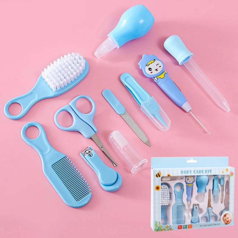 10ks/set detská zdravotná súprava Kids Kids Klint Hair Health Care Termometer starostlivosť o kefku kefka Clipper Teether zubná kefka Baby Essentials