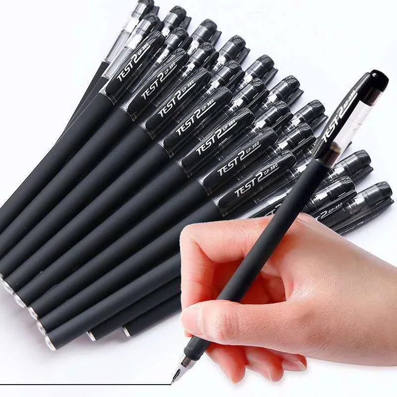 10ks/set gélové perá súprava čiernej modrej červenej doplňovacej guľky Pen Gullet 0,5 mm pre školské skúšky kancelárske potreby kancelárske potreby