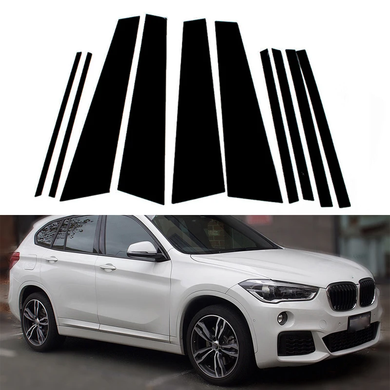 10ks set lesklý čierny stĺpový stĺp stĺpikový obklad krycích nálepiek Nálepky Exteriérový doplnok sa hodí pre BMW X1/F48 2016-22 2021 2020 2019