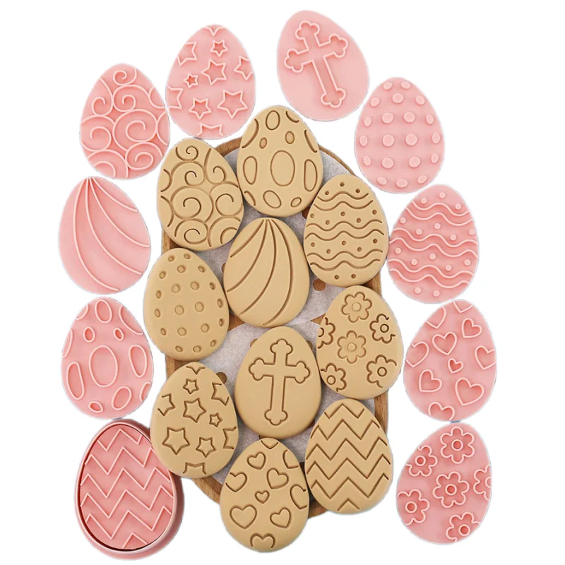 10ks/set veľkonočné cookie nožnice 3D králiky vaječné kreslené bunny Bunny Folmy Pečenie Nástroje Veľkonočné večierky DIY Zdobenie pečenia Nástroje na varenie