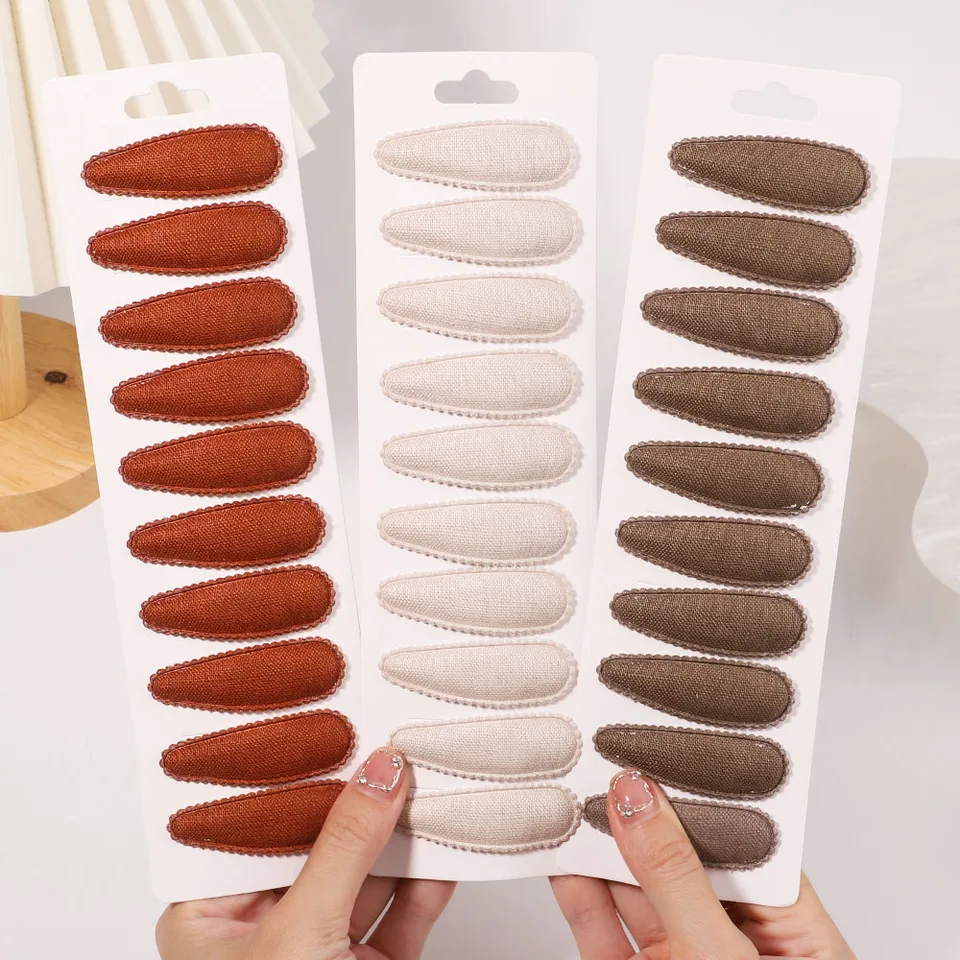 10ks/set Ženy v pevnej farbe Snapky Vlasy pre deti dievčatá Dievčatá Tvar voda BB Clip Hairpins Barrettes Headar Kairové príslušenstvo