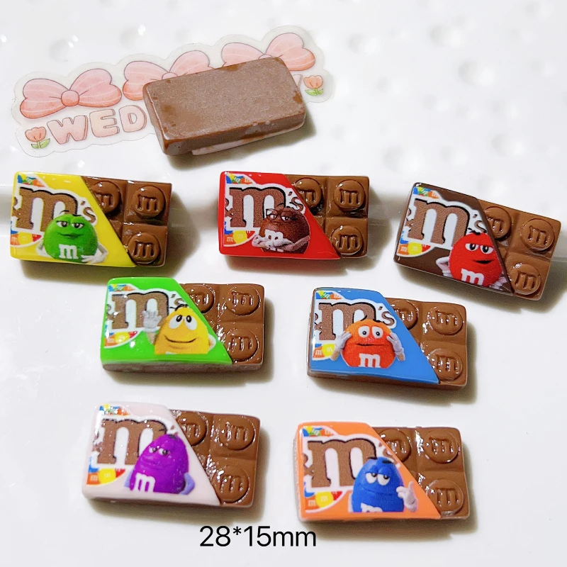 10ks simulácia živice M Chocolate Flatback Cabochon Scrapbooking pre telefónne dekorácie DIY šperky remeselníkov