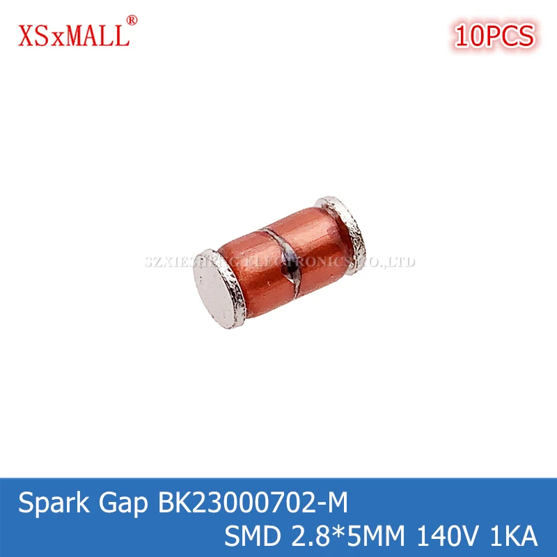 10ks sklenený plynový výtok na trubicu Spark Gap Gap BK23000702-M SMD 2,8*5 mm 140V 1KA Ochranná ochranná poháň