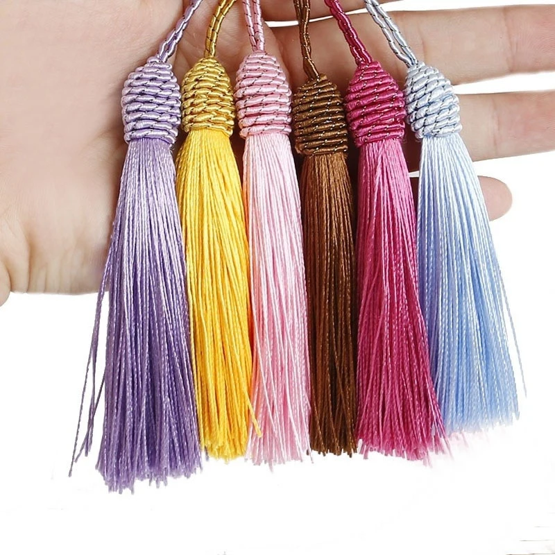 10ks skrutka guľôčková skrutka pre remeslá Polyester hodvábne strapce Fringe Crafts šperky DIY Šitové oblečenie