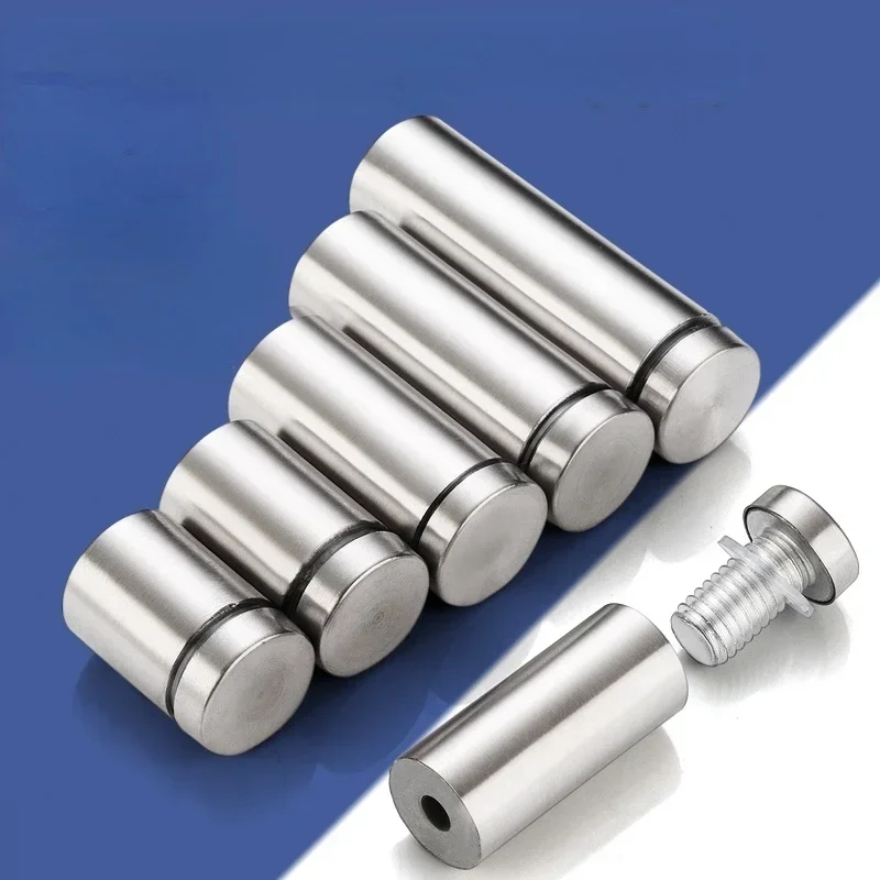 10ks skrutkové zrkadlo na nechty sklo akrylové dekoratívne domácnosť Reklama Fixná M12 M16 M19 M25 L = 20-60 mm hardware