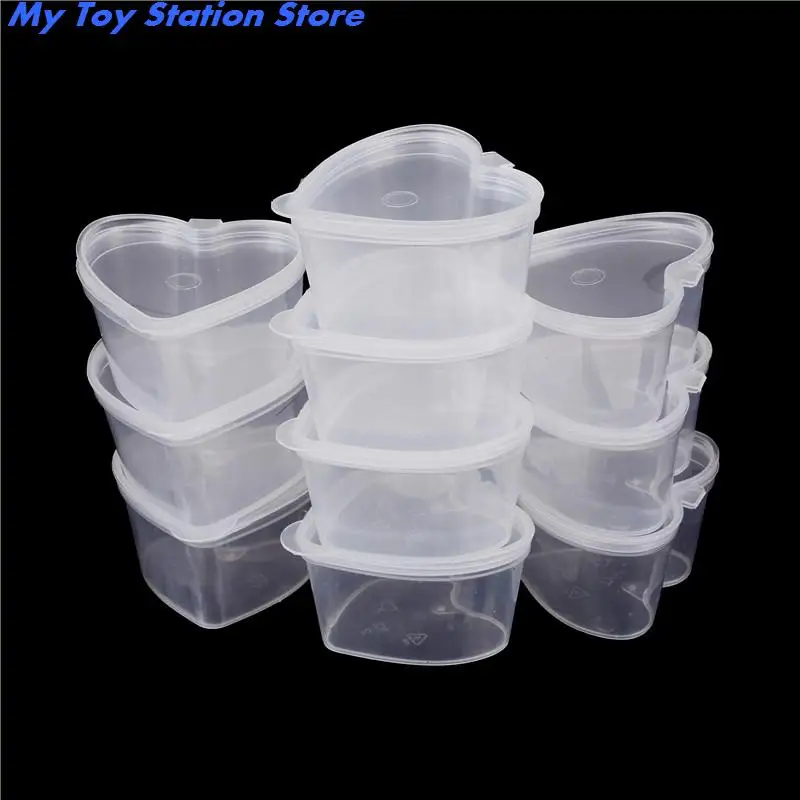10ks Storage Container Organer Box s vekom pre playdough Slime Mud Light Clay 50 ml