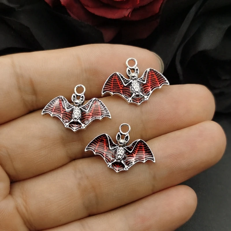 10ks, strašidelný krvavý upírový kúzlo netopiere roztomilé kúzla pre šperky výroby náramkov DIY Náramky Náramky Náramky remeselníkov