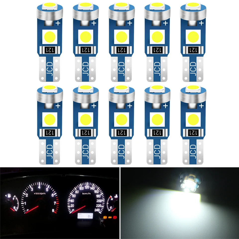 10ks T5 LED žiarovka W3W Interiérové ​​svetlá pre dashboard pre Mercedes-Benz W168 W169 W176 W177 W190 W205 W210 W222 C180 C200