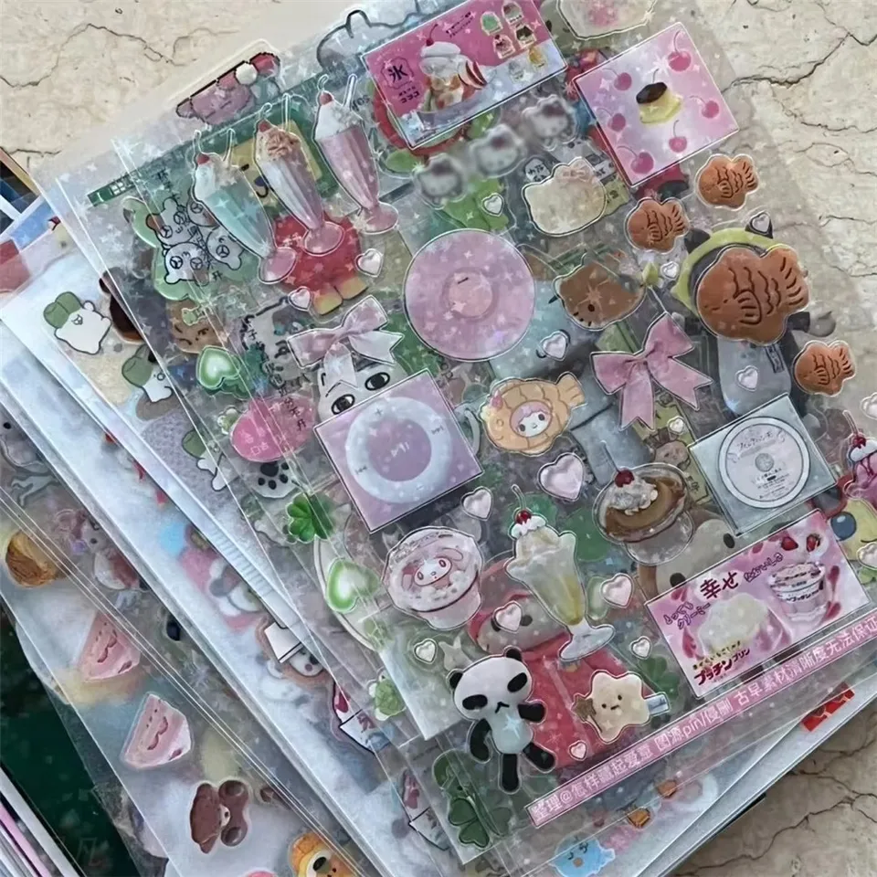 10ks trblietavé nálepky Transparentné pet cut film toploader scrapbooking deco nálepky kawaii časopisy nálepky