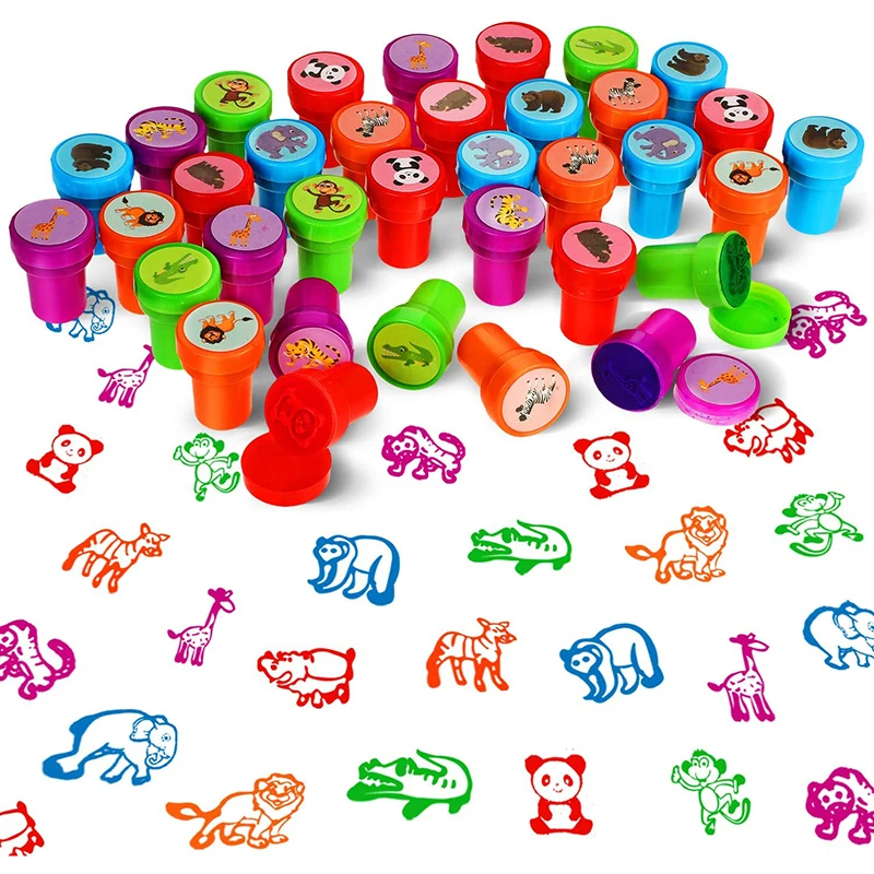 10ks Určitá pečať pre deti hračky self-cink pečiatky deti hračky Smiley Face Seal Scrapbooking DIY maľba