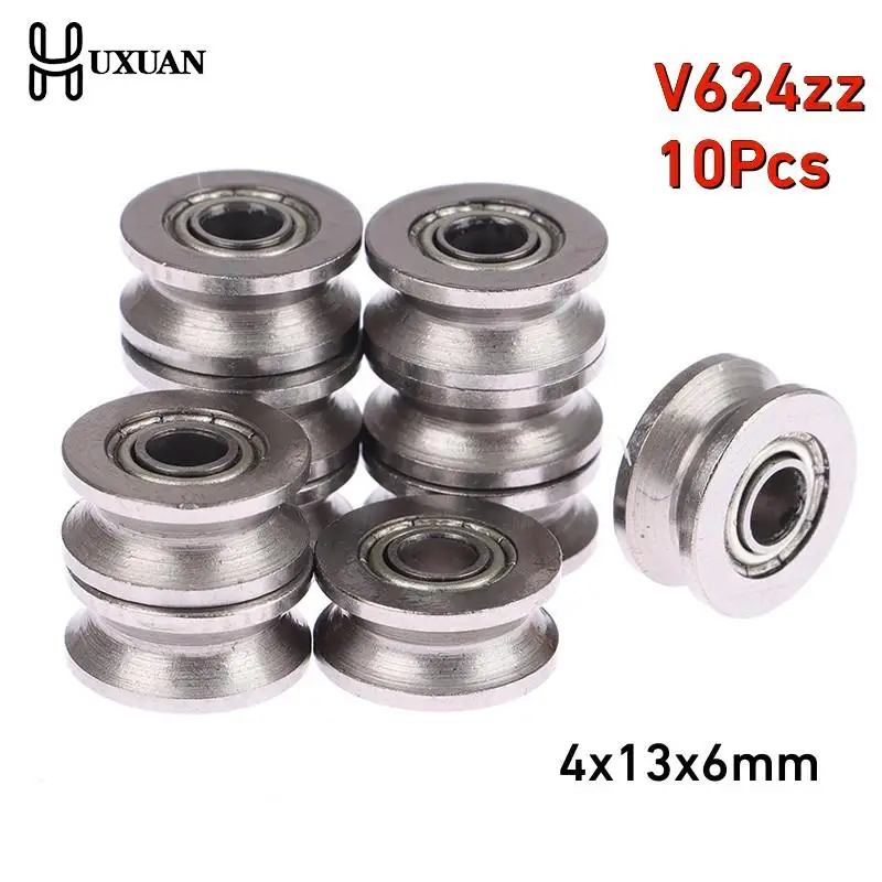10ks v624zz 4x13x6mm v Groove Utesnené ložisko ložiska valca ložisko V624 vyšívací stroj