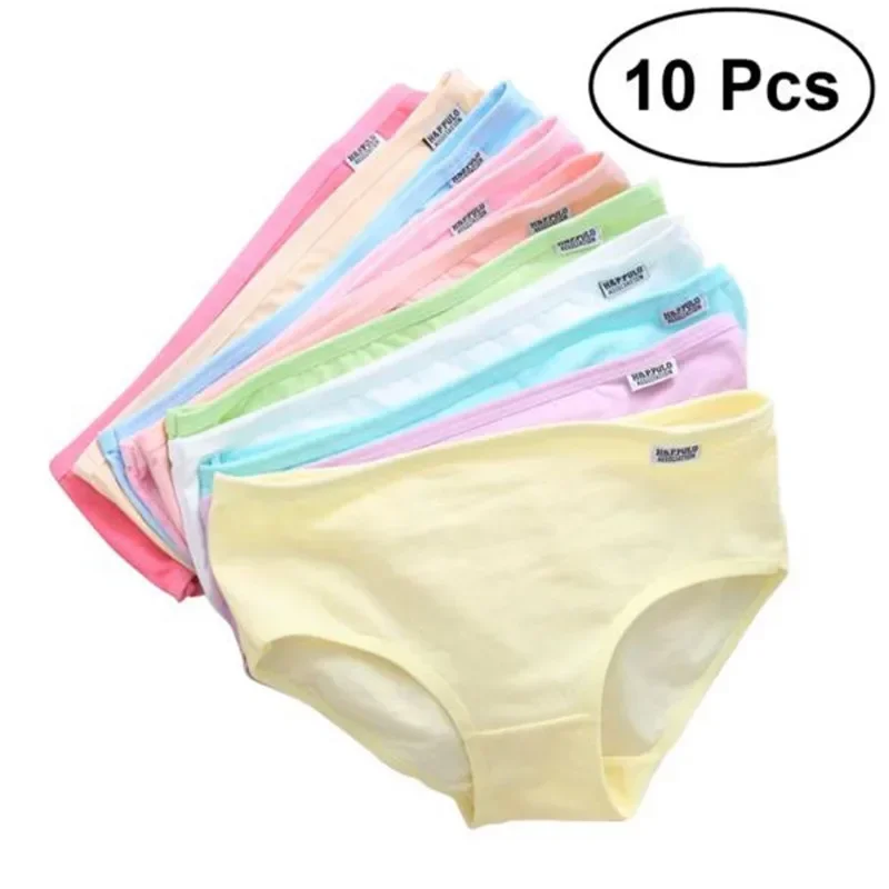 10ks/veľa dospievajúcich dospievajúcich nohavičiek Deti spodná bielizeň deti Cotton Dievčatá Dievčatá masívna farba puberty 10-16 rokov
