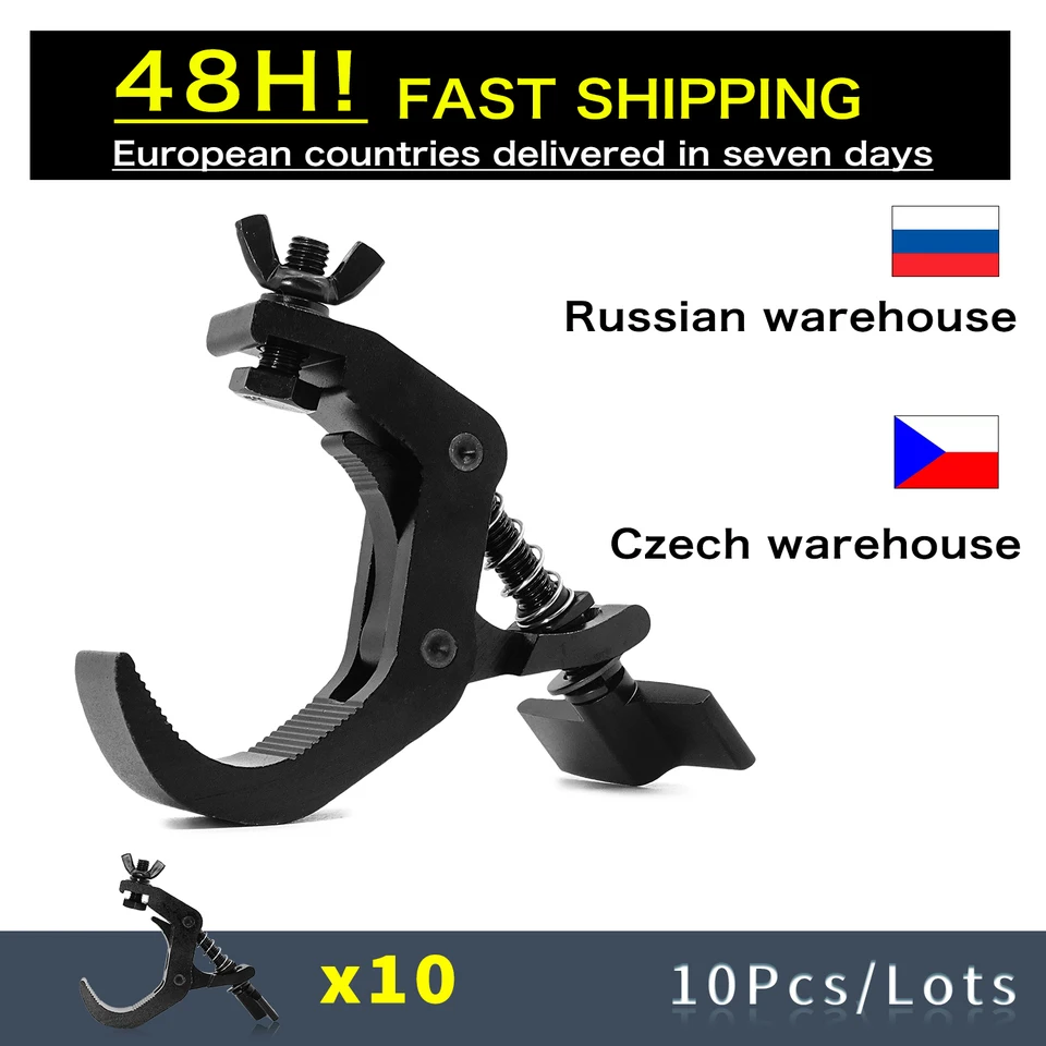 10ks/veľa hliníkového materiálu Hooks150kg 40-60 mm javiskové svetlá Hook Light Clamter LED Disco Light Truss DJ Club Club Hook Hook