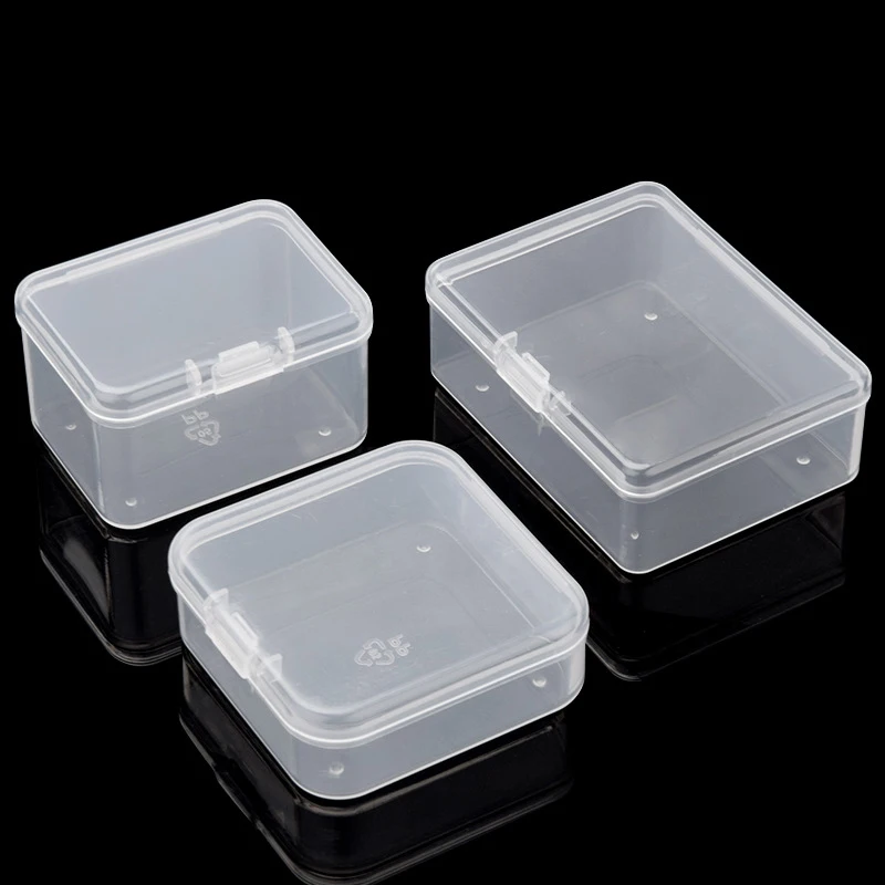 10ks/veľa plastov s malými šperkami korálky Organizátor Clear Coins Case Cany DIY Domovodá dekorácia