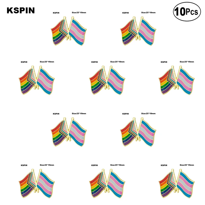 10ks Veľa pokroku Pride a transgender Pride Flag Flag Flag Flag Broš