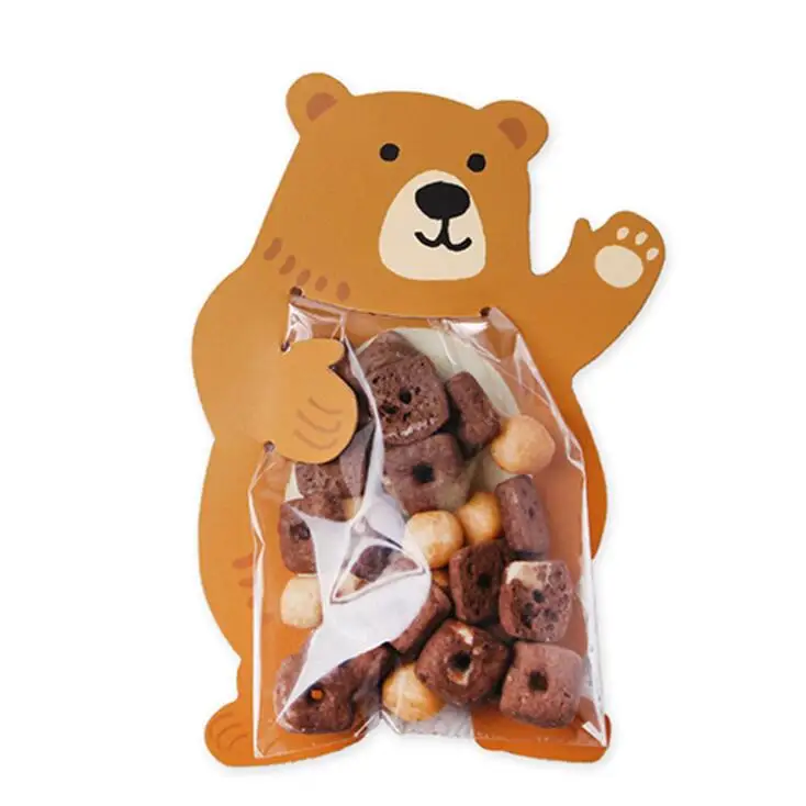 10ks/veľa roztomilých zvieracích medveďov Rabbit Candy Tags Cookie Cookie Darčekové tašky Gravné karty bábätká narodeniny oslava Candy Box