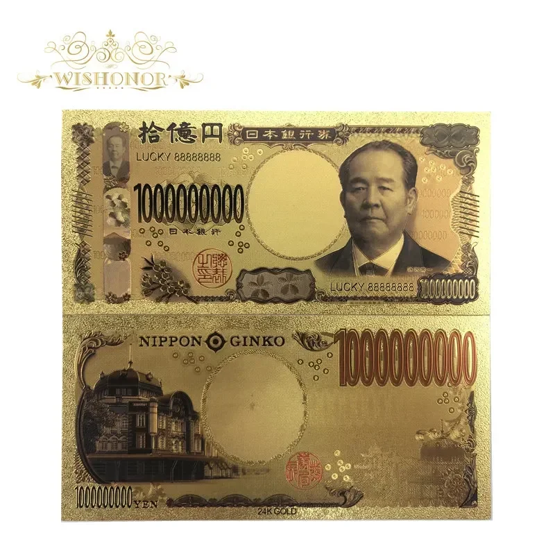 10ks/veľa šťastia 888 Color Japan BankNote 1 miliardy jenu bankoviek v 99,9%