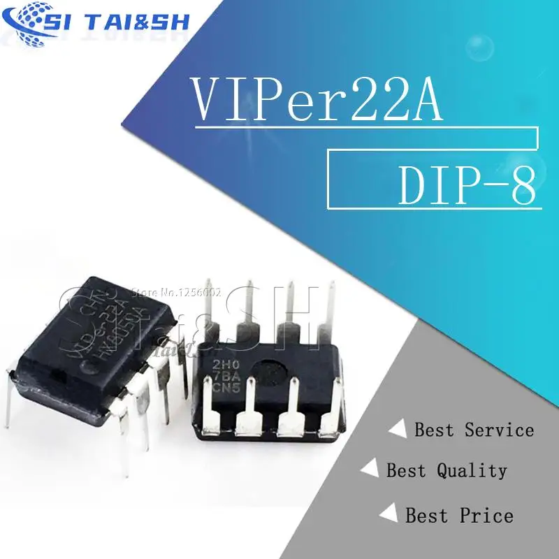 10ks Viper22a DIP8 VIPER22 DIP 22A DIP-8 Nový a pôvodný IC