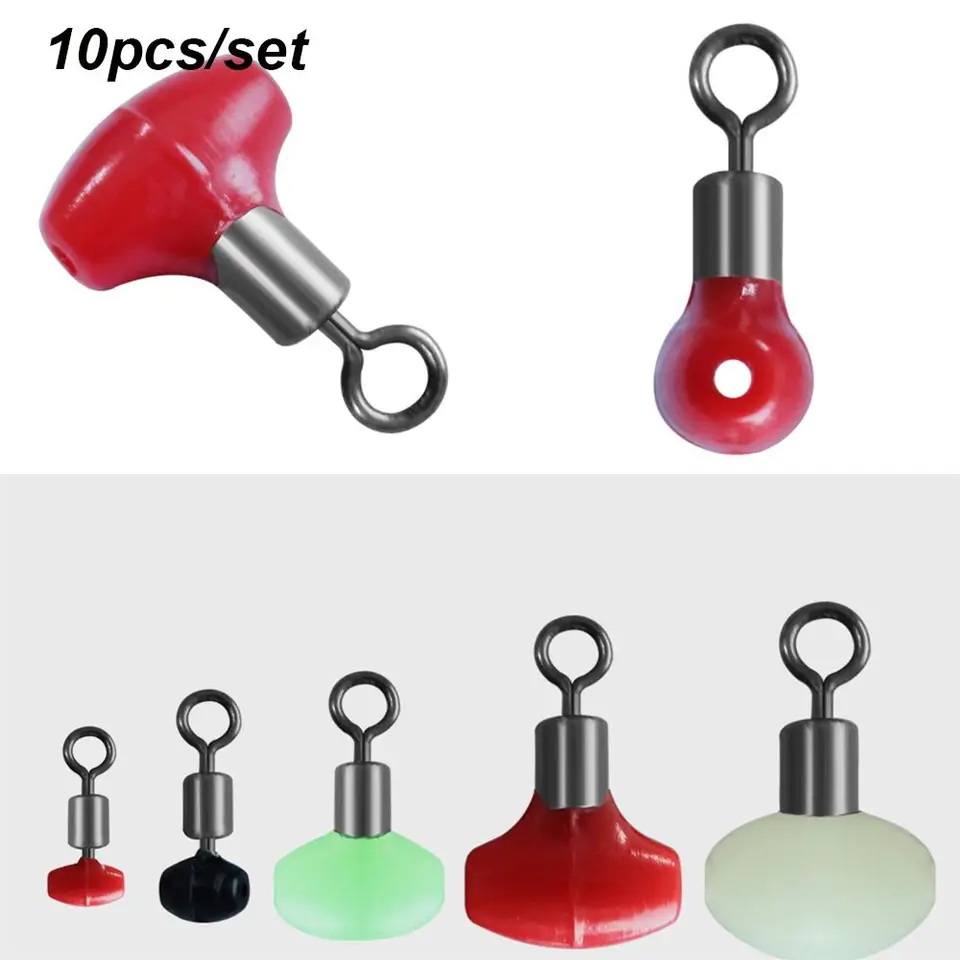 10ks/vrecko Cross-line Swivels & Bead T Tvar t tvaru kladka konektor Svetlo zelená zelená rybárska slaná voda