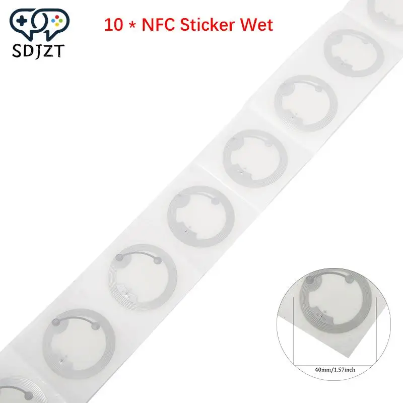 10ks vymeniteľné prepisovateľné okrúhle okrúhle diagnostiky 40 mm nálepka NFC Kopírovanie klonového štítku 40 mm/1,57 palca