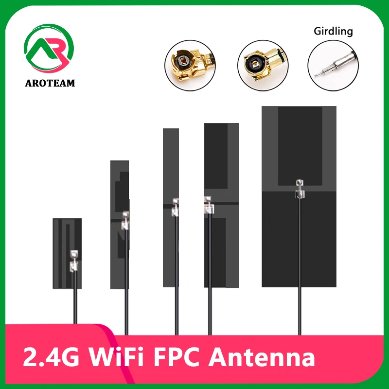 10ks vysoký zisk 8DBI 2.4g Zigbee WiFi FPC PCB letecké interné interné wifi omni mäkké flexibilné vstavané vstavané U.FL WiFi anténa