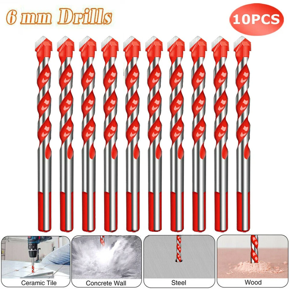 10ks vŕtačka bit multifunkcie trojuholníka vŕtačky pre keramiku betón Betón Kov Wood Drilling Dr.