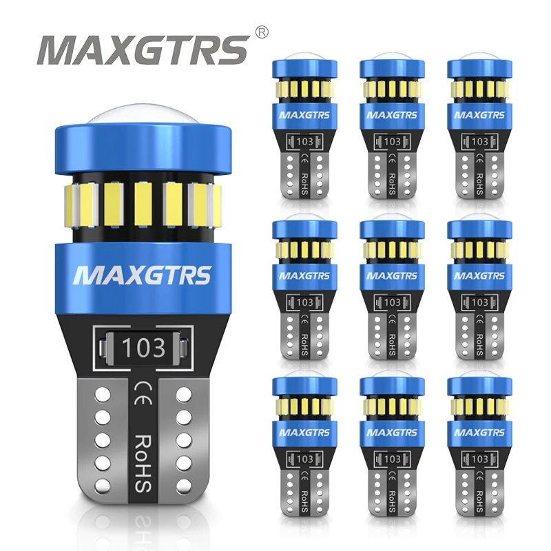 10ks W5W T10 LED CANBUS žiarovky pre Audi BMW VW Mercedes CAR Interiér DOME LIGHT TRUNK LAMP Automatické svetlá Chyba bezplatne 12V