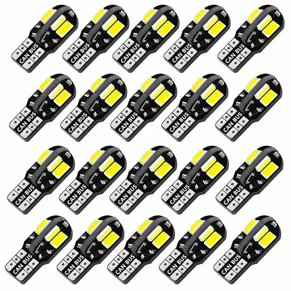 10ks W5W T10 LED žiarovky CANBUS 5730 8SMD 12V 6000K 194 168 LED autá Interiérová mapa DOME LISTLY PARKOVANIE AUTOMÁLNE SIMPLIVE LAMP