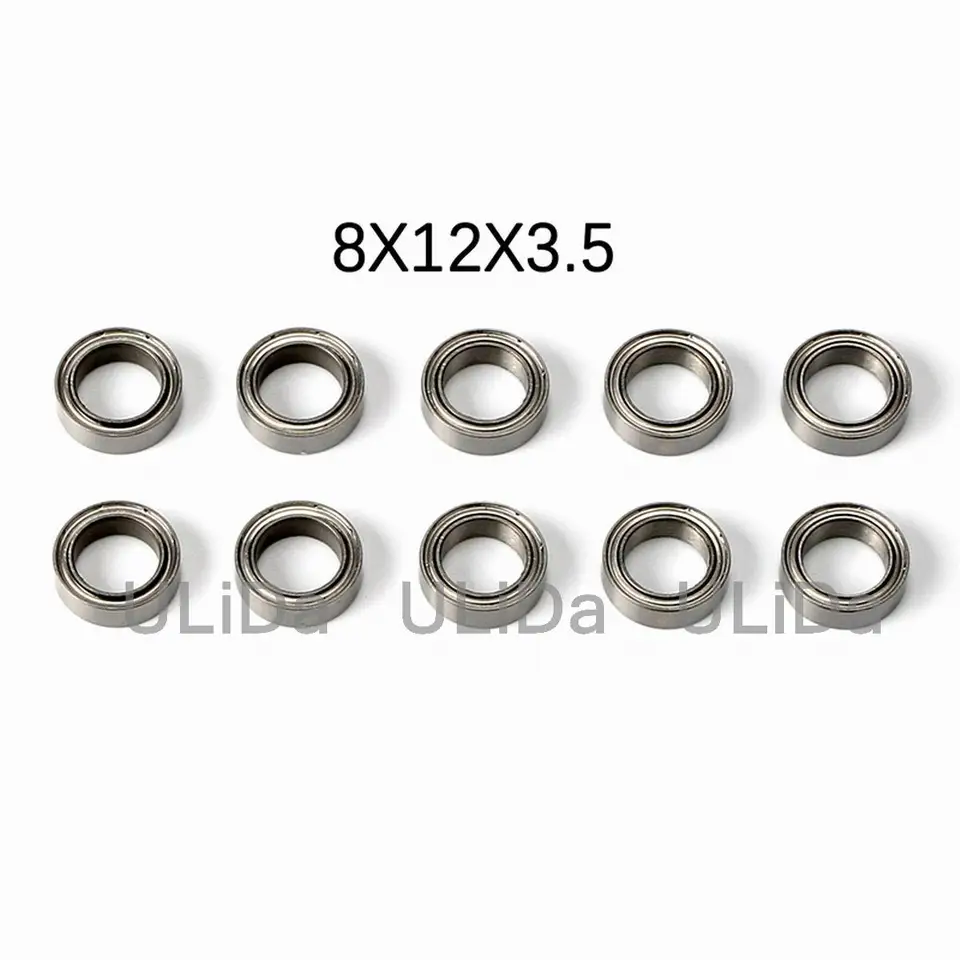 10ks Wltoys guľôčkové ložisko 5x11x4 7x11x3 8x12x3.5 9x5x3 4x8x3 pre 1/12 RC CAR WLTOOYS 12428 12423 0092 0093 0094 0095
