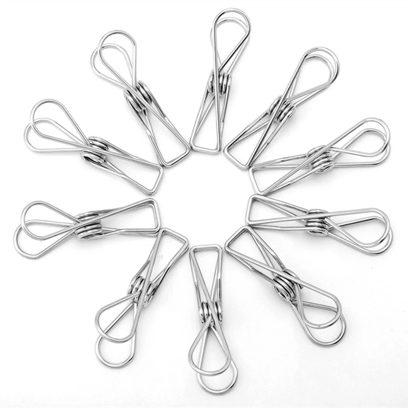 10ks z nehrdzavejúcej oceľovej svorky spodná bielizeň ponožky Potravinové oblečenie Suring Sock Clip Hanger Upevnenie silné klip Multifunkčný TMZ