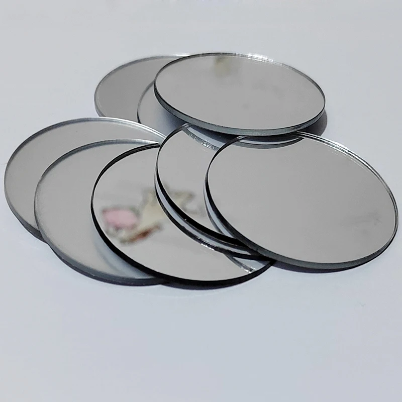10ks zahusťovanie 2 mm priemer 5 cm 8cm 12 cm akrylové nástenné zrkadlá Round Stupeters