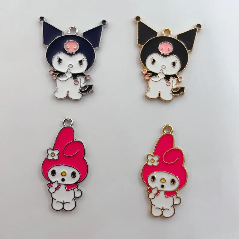10ks zliatinové kvapkanie ropného kúzla Karikačné náušnice Prívesok DIY Keychain Náhrdelník Šperky Prívesok roztomilé kawaii kúzla náušnice kúzla